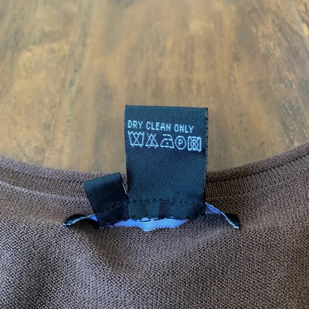 ETCETERA S/S Animal Print Scoop Neck Pullover Knit Tee Blouse Top - Picture 6 of 7